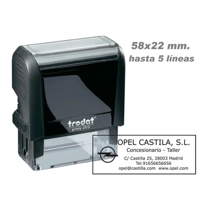 Sello Caucho Automático Trodat 4913 55x22 mm, ideal Empresas Autonomos