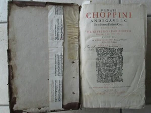 CHOPPIN : DE CIVILIBUS PARISIORUM MORIBUS, 1603. - Bild 1 von 17