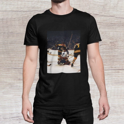 Ernie Wakley St. Louis Blue Bobby Orr Phil Esposito Bruins Printed T Shirt NWOT Cover