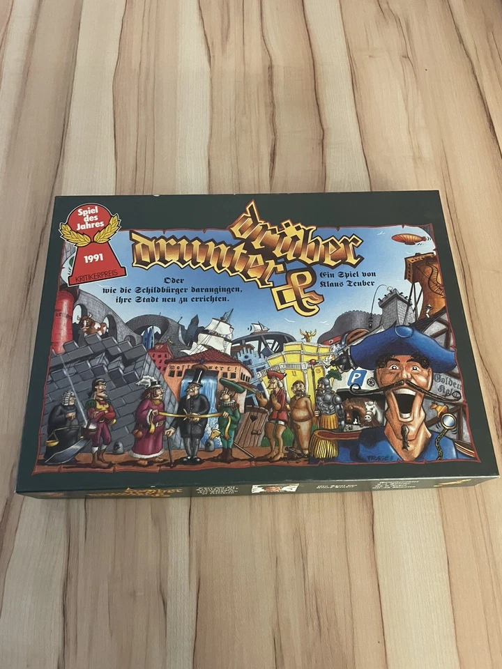 Brettspiel Drüber  & Drunter - Hans Im Glück - Spiel des Jahres 1991 Wichtel🎁 - Bild 1 von 4