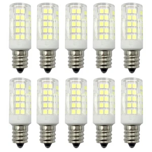 10pcs E12 Candelabra C7 64-2835 LED Lights Bulb AC/DC 12V Light Ceramics Lamp 5W - Picture 1 of 7