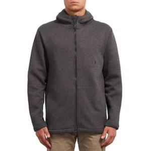 NEU MIT ETIKETT VOLCOM STN STORM BONDED HERRENJACKE MIT REISSVERSCHLUSS $ 100 M schwarz mit Kapuze - Bild 1 von 3