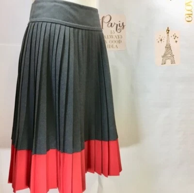 Женская плиссированная юбка Marc by Marc Jacobs серая и красная размер 0 - Изображение 1 из 2
