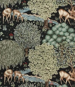 OOP 1/2 Yard Granada - The Brook - Indigo by The Original Morris & Co, Cotton - Picture 1 of 4