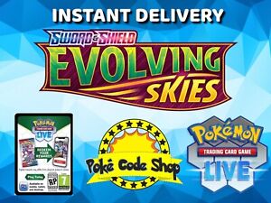 25 x EVOLVING SKIES Live Pokemon Booster Codes Online INSTANT QR EMAIL DELIVERY