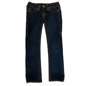 True Religion Jeans Damen 27 Gina Big T Bootcut dunkel gewaschen gerade mittlerer Anstieg - Bild 1 von 6