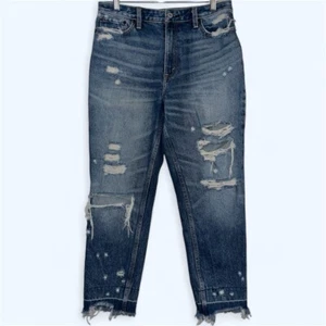 Abercrombie & Fitch Jeans - Annie High Rise Girlfriend - Size 29/8R  Distressed - Picture 1 of 3