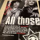 HANOI ROCKS ALL THOSE WASTED YEARS ANNONCE/AFFICHE/CLIPPING ORIGINALE