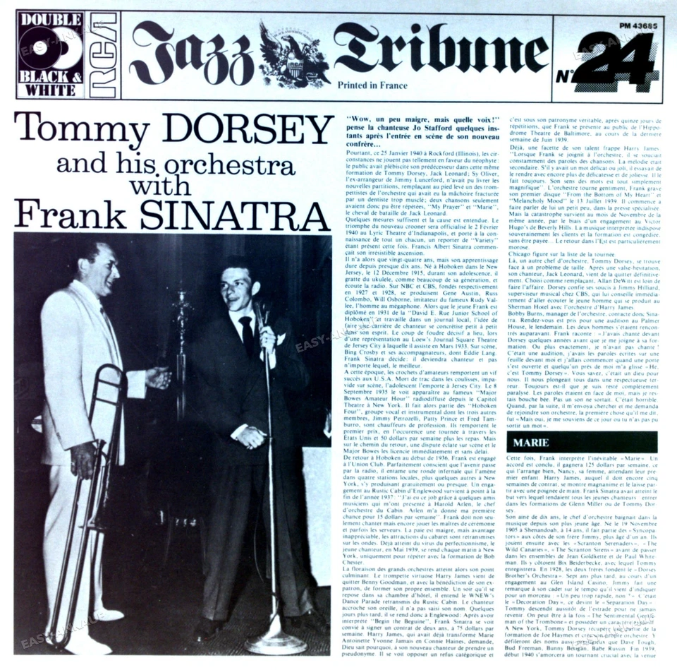 Tommy Dorsey And His Orchestra With Frank Sinatra - Tommy Dorsey 2LP ' - Image 1 of 1