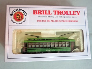 VINTAGE BACHMANN HO SCALE BRILL TROLLEY DESIRE STREET MOTORIZED W/ LIGHTS LNIB - Picture 1 of 9