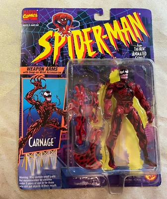 Figura de acción Toybiz Spider-Man animada CARNAGE armas armas vintage 1994 Foto 1 de 4