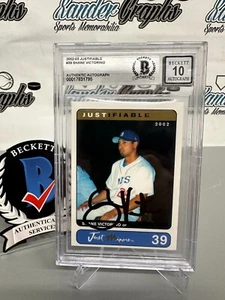 SHANE VICTORINO 2002-03 JUSTIFIABLE BASEBALL SIGNED AUTOGRAPHED BECKETT BGS 10 - Picture 1 of 8