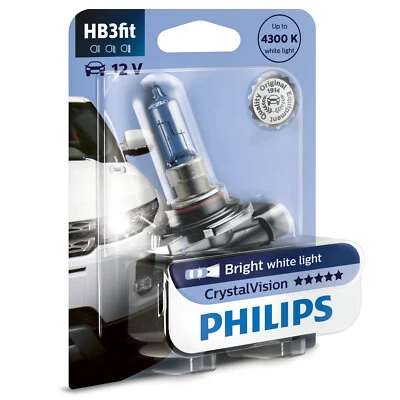 Philips Crystal Vision 4300K HB3 Car Headlight Bulb (Single Pack) - Image 1 of 3