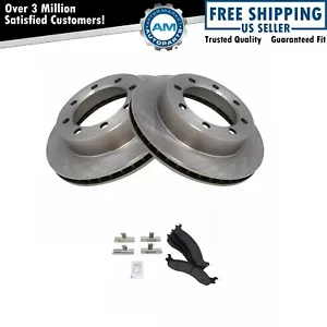 Brake Pad & 8 Lug Rotor Kit Metallic Front for Ford F250 F350 4WD NEW - Picture 1 of 4