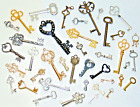 Key Charm Pendant Lot Of 50 Vintage-now For Bracelet Or Necklace Rhinestone