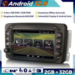 DAB+ Android 12 Autoradio GPS CarPlay DSP OBD Mercedes G/C Klasse CLK Viano Vito - Bild 1 von 18