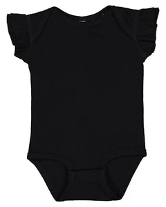 Pack Of 10 Rabbit Skins 4439 Infant Ringspun Flutter Sleeve Bodysuit - Picture 1 of 6