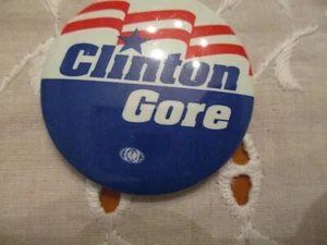 Vintage 92'-96' Clinton Gore President Campaign 1 1/2 Inch Pinback Button MO VGC - Picture 1 of 4