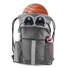  Drawstring Backpack Bag with Shoe Compartment X-Large Gym Sports Pure Grey