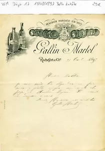 Dépt 17 - Rochefort sur Mer - Belle Entête d'une Distillerie du 19/08/1897 - Bild 1 von 1