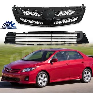 Conjunto de rejilla delantera superior e inferior para Toyota Corolla 2011 2012 2013 - Imagen 1 de 7