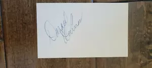 TARJETA DE ÍNDICE FIRMADA DONALD O'CONNOR AUTOMÁTICA 3X5 CANTANDO BAJO LA LLUVIA FRANCIS BAILARÍN - Imagen 1 de 1