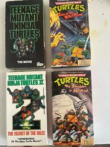 4 Teenage Mutant Ninja Turtles VHS Tapes - Picture 1 of 6