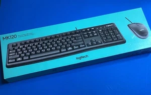 Brand New!~Logitech Fullsize Optical Keyboard and Mouse~Black - Picture 1 of 7