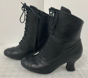 Caberet Granny Boots, Lace Up Front, Side Zipper, Size 8, Jazz Ankle Boots - Picture 1 of 7