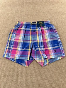 Boxer uomo Polo Ralph Lauren vestibilità classica cotone a quadri intimo piccolo nuovo - Foto 1 di 3