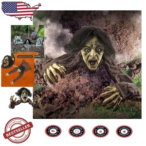 Creepy Zombie Groundbreaker Decoration - Spooky Halloween Garden Prop - Picture 1 of 9