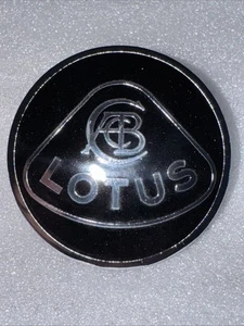 DISTINTIVO COFANO ORIGINALE LOTUS NERO ARGENTO - Foto 1 di 11