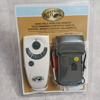 New Hampton Bay Hand Held Ceiling Fan Wireless Remote Control Sealed 191 691 - Image 1 of 4