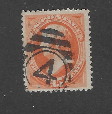 Scott 152, 15 cents orange, Webster, 1870, VF+, scv.$285 - Image 1 of 2