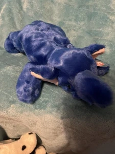 Gorro de felpa grande Ty Buddy - elefante cacahuete azul real como nuevo - Imagen 1 de 4