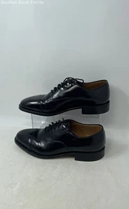 Johnston & Murphy Mens Black Leather Lace-Up Formal Derby Dress Shoes Size 7 - Picture 1 of 8