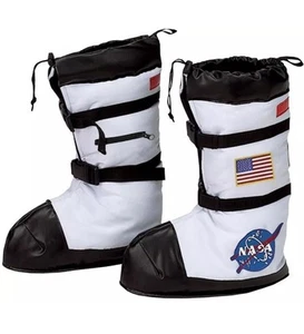 WHITE SPACE Boot Covers NASA Astronaut shoe covers Child Costume Accessory Large - Bild 1 von 3