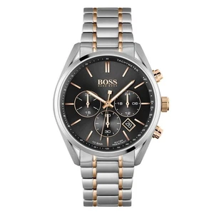 Herrenuhr HUGO BOSS 1513819 "Champion" Bicolor schwarzes Zifferblatt - Bild 1 von 4