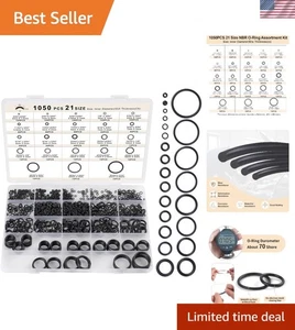 Kit O Ring Metrico 1050 PCS in 21 Misure - Nitrile Alta Qualità per Soluzioni di Guarnizione - Foto 1 di 9