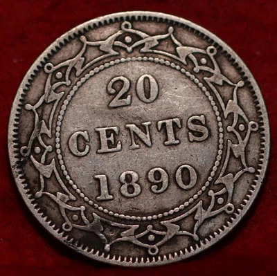 🇨🇦 1890 Queen Victoria Newfoundland 20 Cents Silver Coin - Image 1 of 2