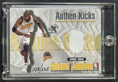ANTAWN JAMISON 1998-99 SKYBOX E-X CENTURY NOVATO AUTHEN KICKS ZAPATO RELIQUIA/225 Foto 1 de 2