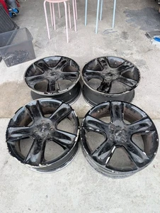 4 x R111 Black Star Bullet Alloy Wheel Black 7J x 17205/45 R17 Needs Refurb - Picture 1 of 10