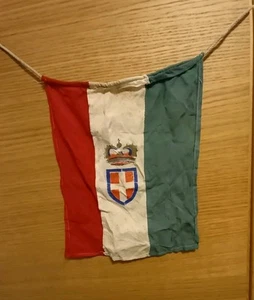Vecchia Bandierina Sabaudia Coronata Ww1 Ww2 - Foto 1 di 4