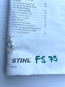 Manual de instrucciones Stihl FS 75 - Imagen 1 de 3