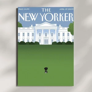 New Yorker White House Poster, Vintage Magazin Kunstdruck, klassische Wanddeko - Bild 1 von 6