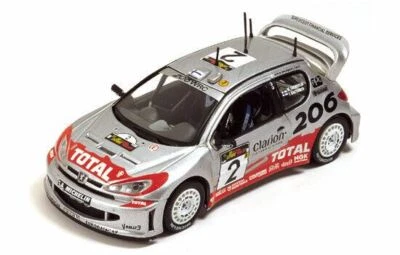 IXO 1:43 RAM085 Peugeot 206 WRC 1st 2002 Cyprus Rally #2 Gronholm & Rautiainen - Image 1 of 4