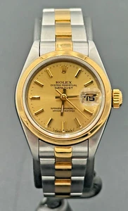 Rolex Lady Date-Just Oyster 26mm, 2-Tone Champagne Dial Watch 69163 - Picture 1 of 6