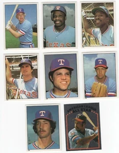 1981 Topps Album Stickers Texas Rangers Team Set - 8 Stickers  - Picture 1 of 1