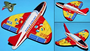 Stagno Giocattolo Vecchio Aereo s2 Realizzati Giappone 70er 15 CM Attrito Rotary - Foto 1 di 5
