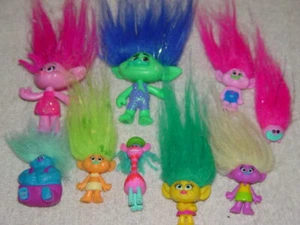 Set of 9 Trolls From Trolls Blind Bags Pack #2 - Picture 1 of 12